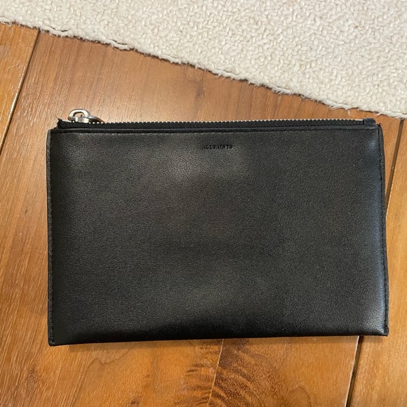 All Saints Snake Print Clutch - Black and Brown - Picture 6 of 9